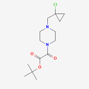 Tert-butyl 2-[4-[(1-chlorocyclopropyl)methyl]piperazin-1-yl]-2-oxoacetate