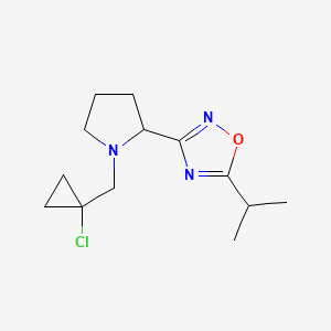 3-[1-[(1-Chlorocyclopropyl)methyl]pyrrolidin-2-yl]-5-propan-2-yl-1,2,4-oxadiazole