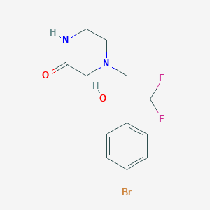 4-[2-(4-Bromophenyl)-3,3-difluoro-2-hydroxypropyl]piperazin-2-one