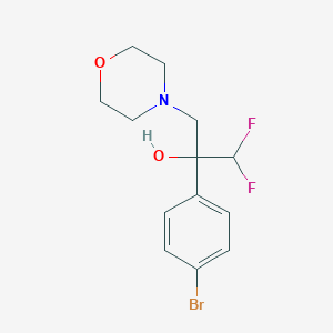 2-(4-Bromophenyl)-1,1-difluoro-3-morpholin-4-ylpropan-2-ol