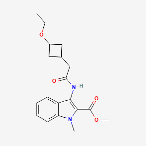 Methyl 3-[[2-(3-ethoxycyclobutyl)acetyl]amino]-1-methylindole-2-carboxylate