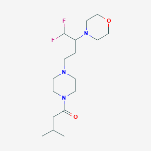 1-[4-(4,4-Difluoro-3-morpholin-4-ylbutyl)piperazin-1-yl]-3-methylbutan-1-one