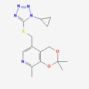 5-[(1-cyclopropyltetrazol-5-yl)sulfanylmethyl]-2,2,8-trimethyl-4H-[1,3]dioxino[4,5-c]pyridine