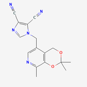 1-[(2,2,8-trimethyl-4H-[1,3]dioxino[4,5-c]pyridin-5-yl)methyl]imidazole-4,5-dicarbonitrile