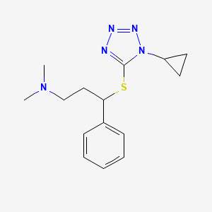 3-(1-cyclopropyltetrazol-5-yl)sulfanyl-N,N-dimethyl-3-phenylpropan-1-amine