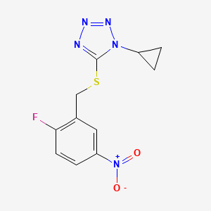 1-Cyclopropyl-5-[(2-fluoro-5-nitrophenyl)methylsulfanyl]tetrazole