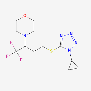 4-[4-(1-Cyclopropyltetrazol-5-yl)sulfanyl-1,1,1-trifluorobutan-2-yl]morpholine