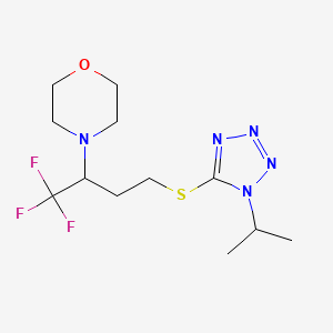 4-[1,1,1-Trifluoro-4-(1-propan-2-yltetrazol-5-yl)sulfanylbutan-2-yl]morpholine