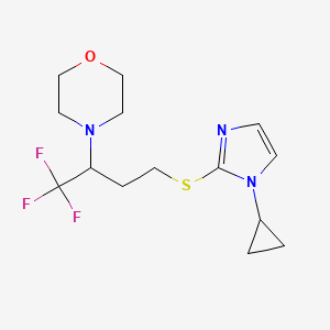 4-[4-(1-Cyclopropylimidazol-2-yl)sulfanyl-1,1,1-trifluorobutan-2-yl]morpholine