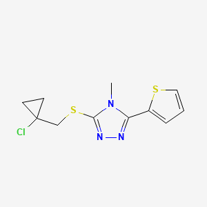 3-[(1-Chlorocyclopropyl)methylsulfanyl]-4-methyl-5-thiophen-2-yl-1,2,4-triazole