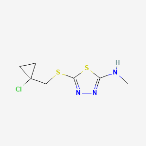 5-[(1-chlorocyclopropyl)methylsulfanyl]-N-methyl-1,3,4-thiadiazol-2-amine