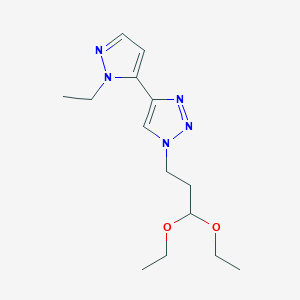 1-(3,3-Diethoxypropyl)-4-(2-ethylpyrazol-3-yl)triazole