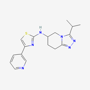 N-(3-propan-2-yl-5,6,7,8-tetrahydro-[1,2,4]triazolo[4,3-a]pyridin-6-yl)-4-pyridin-3-yl-1,3-thiazol-2-amine