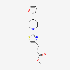 Methyl 3-[2-[4-(furan-2-yl)piperidin-1-yl]-1,3-thiazol-4-yl]propanoate