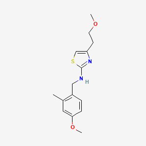 4-(2-methoxyethyl)-N-[(4-methoxy-2-methylphenyl)methyl]-1,3-thiazol-2-amine