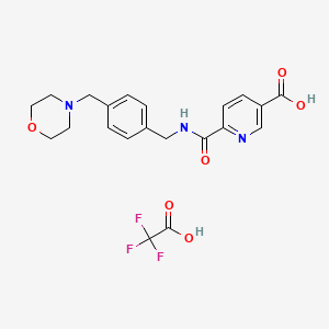 6-[[4-(Morpholin-4-ylmethyl)phenyl]methylcarbamoyl]pyridine-3-carboxylic acid;2,2,2-trifluoroacetic acid