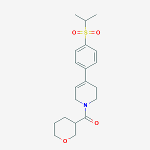 molecular formula C20H27NO4S B7314334 oxan-3-yl-[4-(4-propan-2-ylsulfonylphenyl)-3,6-dihydro-2H-pyridin-1-yl]methanone 