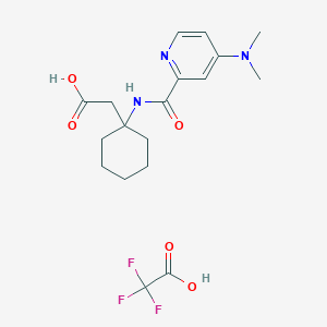 2-[1-[[4-(Dimethylamino)pyridine-2-carbonyl]amino]cyclohexyl]acetic acid;2,2,2-trifluoroacetic acid