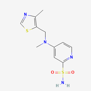 4-[Methyl-[(4-methyl-1,3-thiazol-5-yl)methyl]amino]pyridine-2-sulfonamide