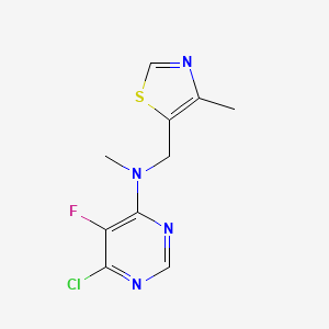 6-chloro-5-fluoro-N-methyl-N-[(4-methyl-1,3-thiazol-5-yl)methyl]pyrimidin-4-amine