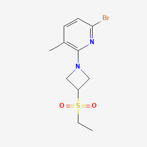 6-Bromo-2-(3-ethylsulfonylazetidin-1-yl)-3-methylpyridine