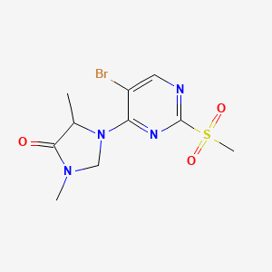 1-(5-Bromo-2-methylsulfonylpyrimidin-4-yl)-3,5-dimethylimidazolidin-4-one