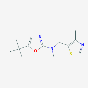 5-tert-butyl-N-methyl-N-[(4-methyl-1,3-thiazol-5-yl)methyl]-1,3-oxazol-2-amine