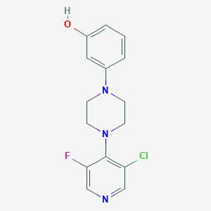 3-[4-(3-Chloro-5-fluoropyridin-4-yl)piperazin-1-yl]phenol