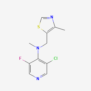 3-chloro-5-fluoro-N-methyl-N-[(4-methyl-1,3-thiazol-5-yl)methyl]pyridin-4-amine