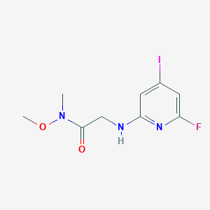 2-[(6-fluoro-4-iodopyridin-2-yl)amino]-N-methoxy-N-methylacetamide