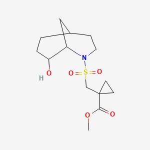 Methyl 1-[(8-hydroxy-2-azabicyclo[3.3.1]nonan-2-yl)sulfonylmethyl]cyclopropane-1-carboxylate