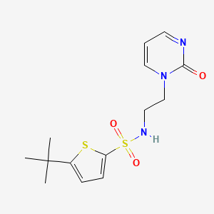 5-tert-butyl-N-[2-(2-oxopyrimidin-1-yl)ethyl]thiophene-2-sulfonamide