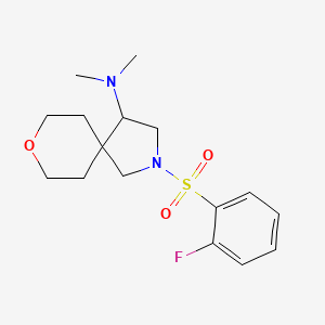 2-(2-fluorophenyl)sulfonyl-N,N-dimethyl-8-oxa-2-azaspiro[4.5]decan-4-amine