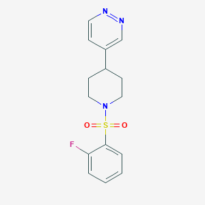 4-[1-(2-Fluorophenyl)sulfonylpiperidin-4-yl]pyridazine