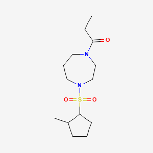 1-[4-(2-Methylcyclopentyl)sulfonyl-1,4-diazepan-1-yl]propan-1-one