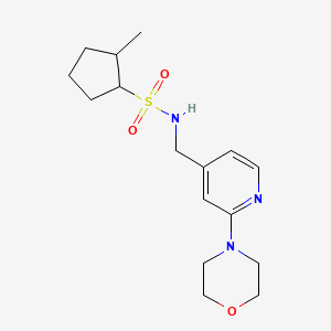 2-methyl-N-[(2-morpholin-4-ylpyridin-4-yl)methyl]cyclopentane-1-sulfonamide