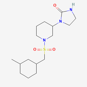 1-[1-[(3-Methylcyclohexyl)methylsulfonyl]piperidin-3-yl]imidazolidin-2-one