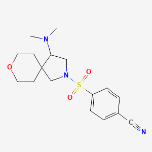 4-[[4-(Dimethylamino)-8-oxa-2-azaspiro[4.5]decan-2-yl]sulfonyl]benzonitrile