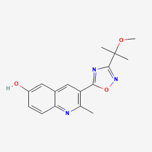 3-[3-(2-Methoxypropan-2-yl)-1,2,4-oxadiazol-5-yl]-2-methylquinolin-6-ol