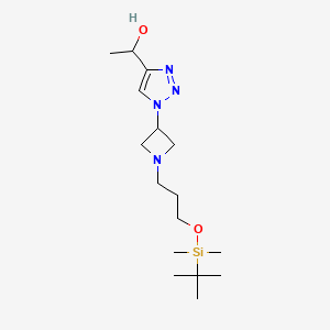 1-[1-[1-[3-[Tert-butyl(dimethyl)silyl]oxypropyl]azetidin-3-yl]triazol-4-yl]ethanol