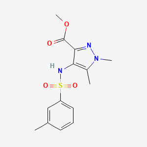 Methyl 1,5-dimethyl-4-[(3-methylphenyl)sulfonylamino]pyrazole-3-carboxylate