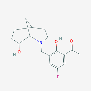 1-[5-Fluoro-2-hydroxy-3-[(8-hydroxy-2-azabicyclo[3.3.1]nonan-2-yl)methyl]phenyl]ethanone