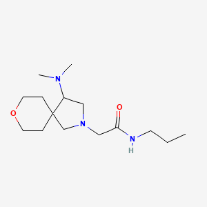 2-[4-(dimethylamino)-8-oxa-2-azaspiro[4.5]decan-2-yl]-N-propylacetamide