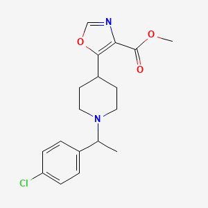 Methyl 5-[1-[1-(4-chlorophenyl)ethyl]piperidin-4-yl]-1,3-oxazole-4-carboxylate