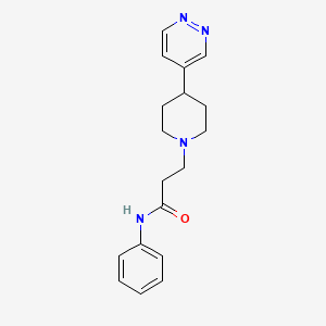 N-phenyl-3-(4-pyridazin-4-ylpiperidin-1-yl)propanamide