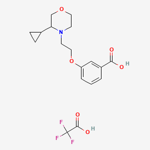 3-[2-(3-Cyclopropylmorpholin-4-yl)ethoxy]benzoic acid;2,2,2-trifluoroacetic acid