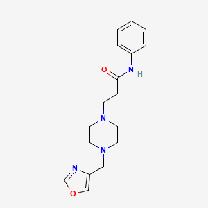 3-[4-(1,3-oxazol-4-ylmethyl)piperazin-1-yl]-N-phenylpropanamide