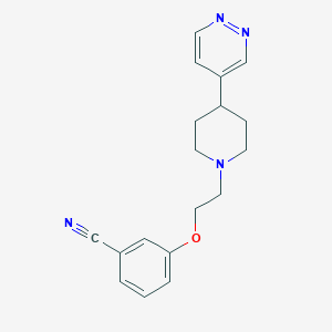 3-[2-(4-Pyridazin-4-ylpiperidin-1-yl)ethoxy]benzonitrile