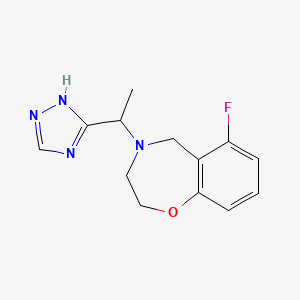 6-fluoro-4-[1-(1H-1,2,4-triazol-5-yl)ethyl]-3,5-dihydro-2H-1,4-benzoxazepine