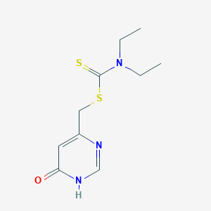 (6-oxo-1H-pyrimidin-4-yl)methyl N,N-diethylcarbamodithioate